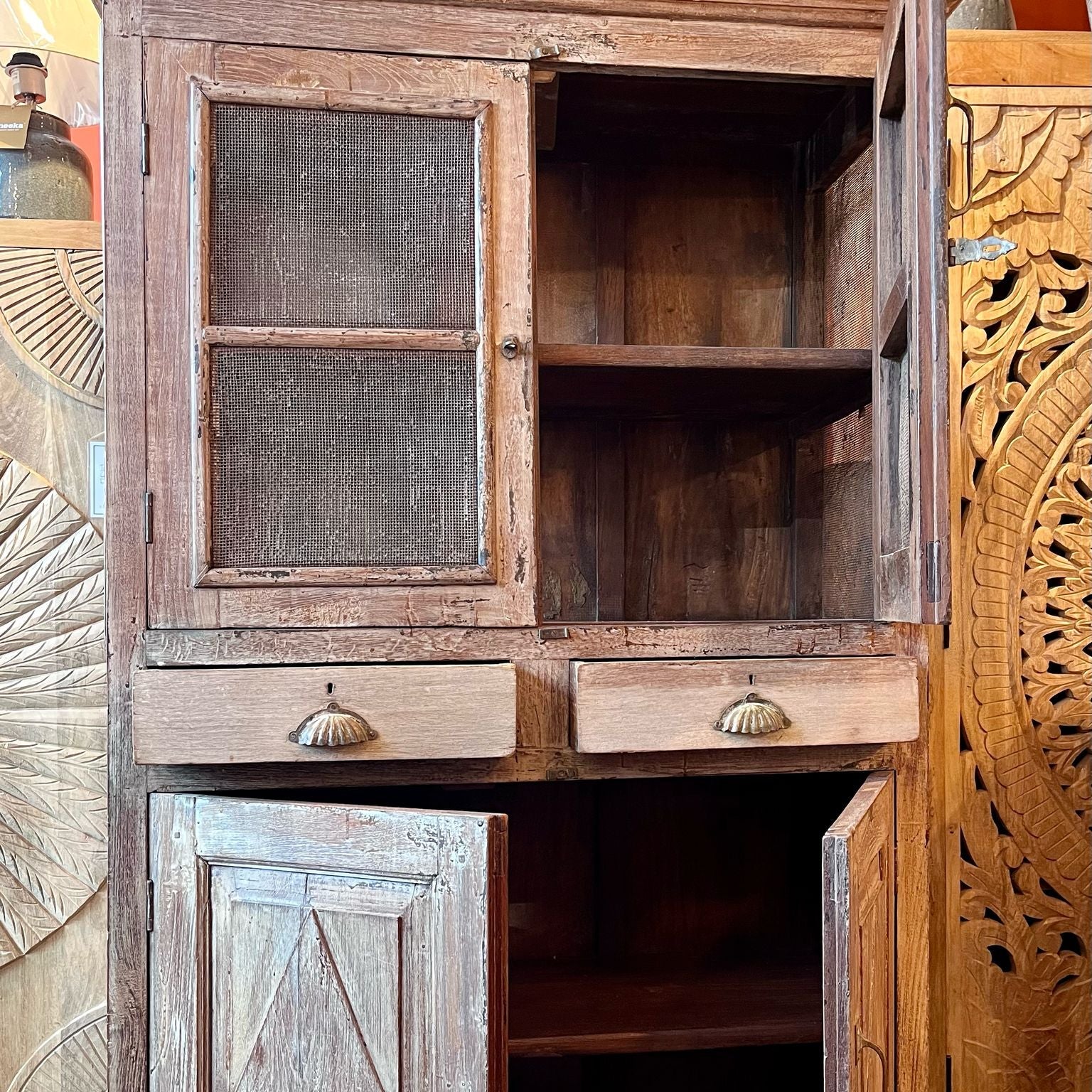 Reclaimed Wood Indian Larder - Uneeka