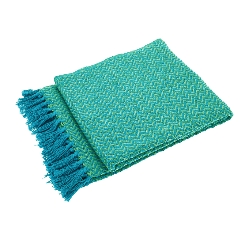 Recycled Cotton Zigzag Weave Throw - CBTFBG - Uneeka