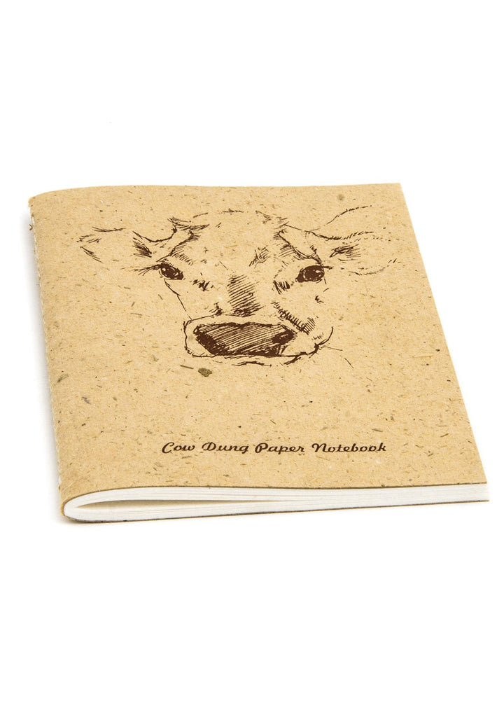 Recycled Dung & Tea Paper Notebooks - NB45 cow - Uneeka