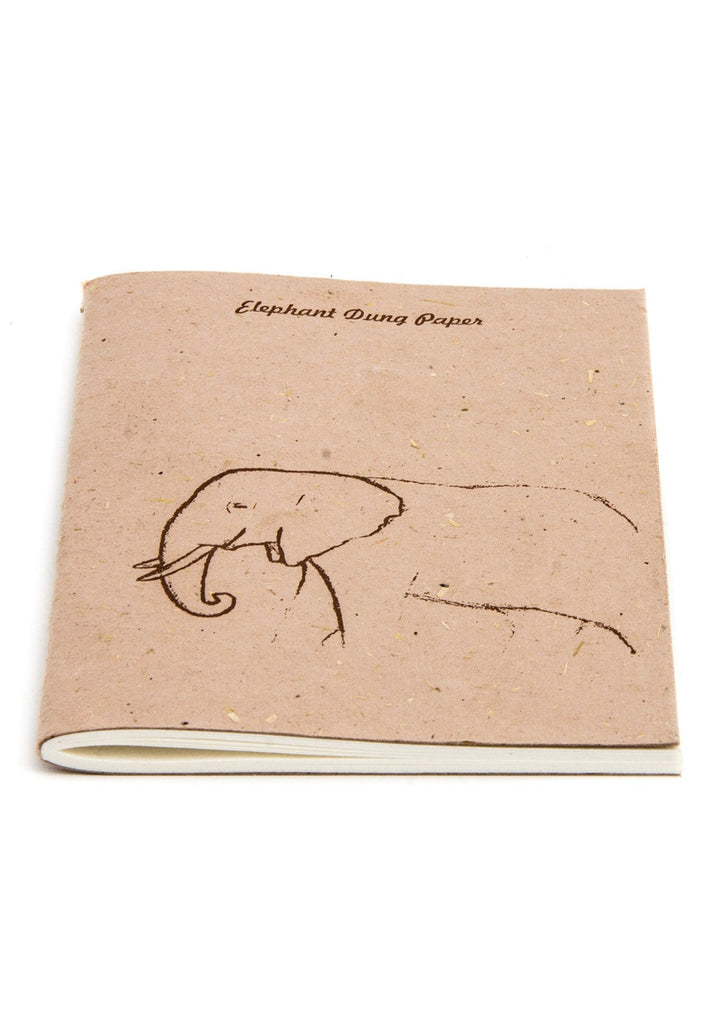 Recycled Dung & Tea Paper Notebooks - NB45 elephant - Uneeka