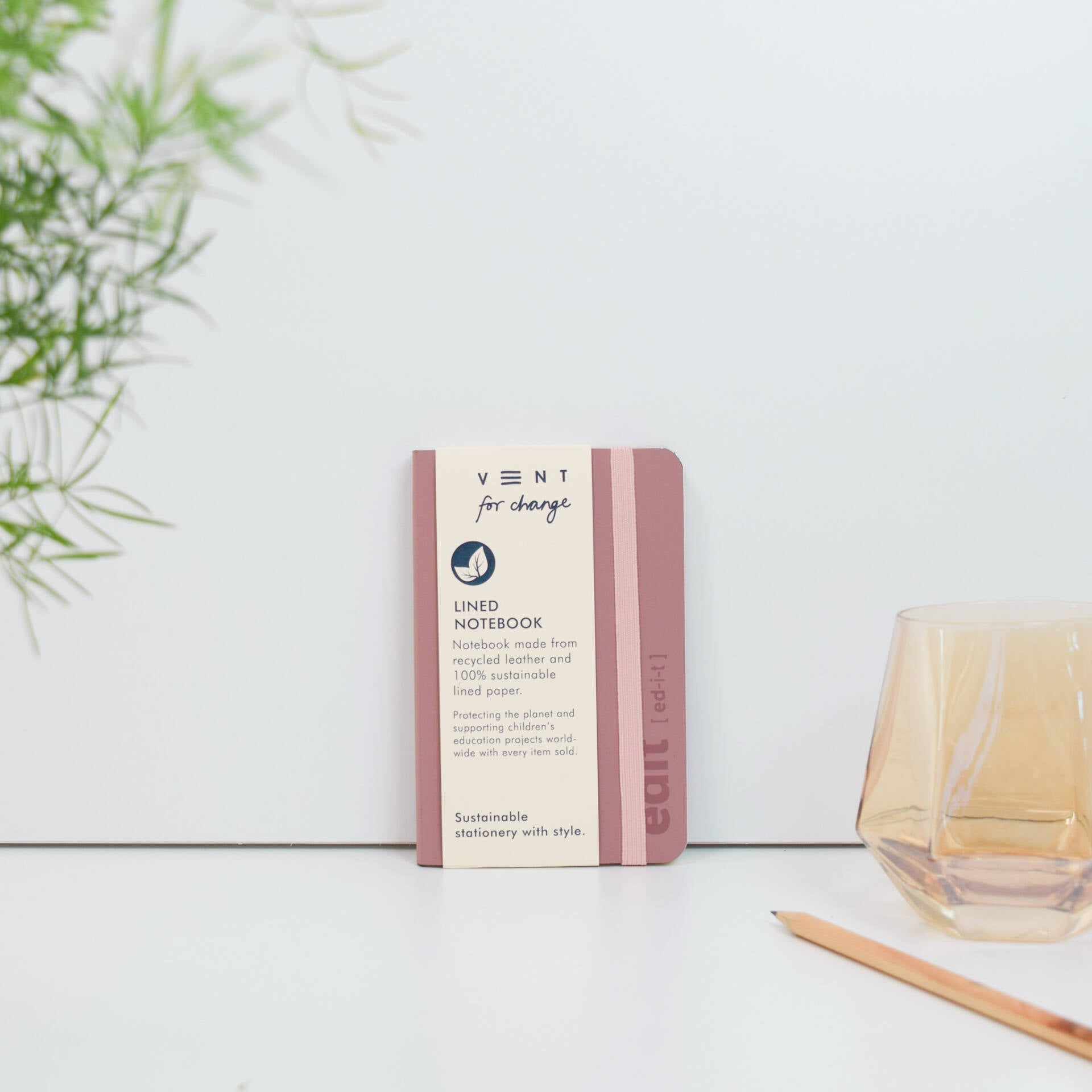 Recycled Leather A6 Lined Notebook - 250 - Uneeka