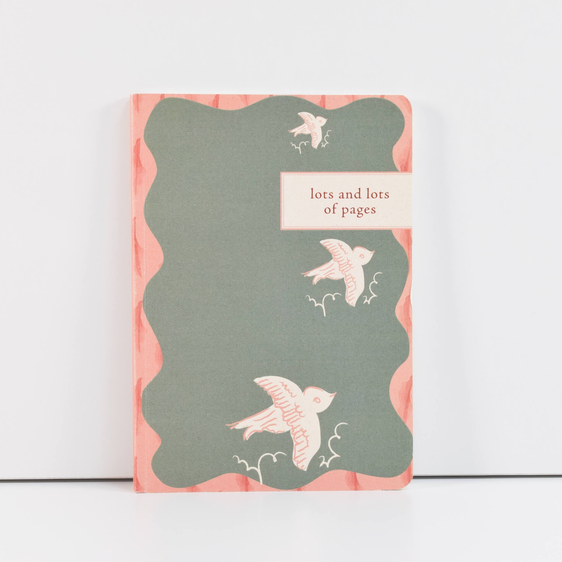 Recycled Maize Birds in Flight A5 Lined Notebook - 260 - Uneeka