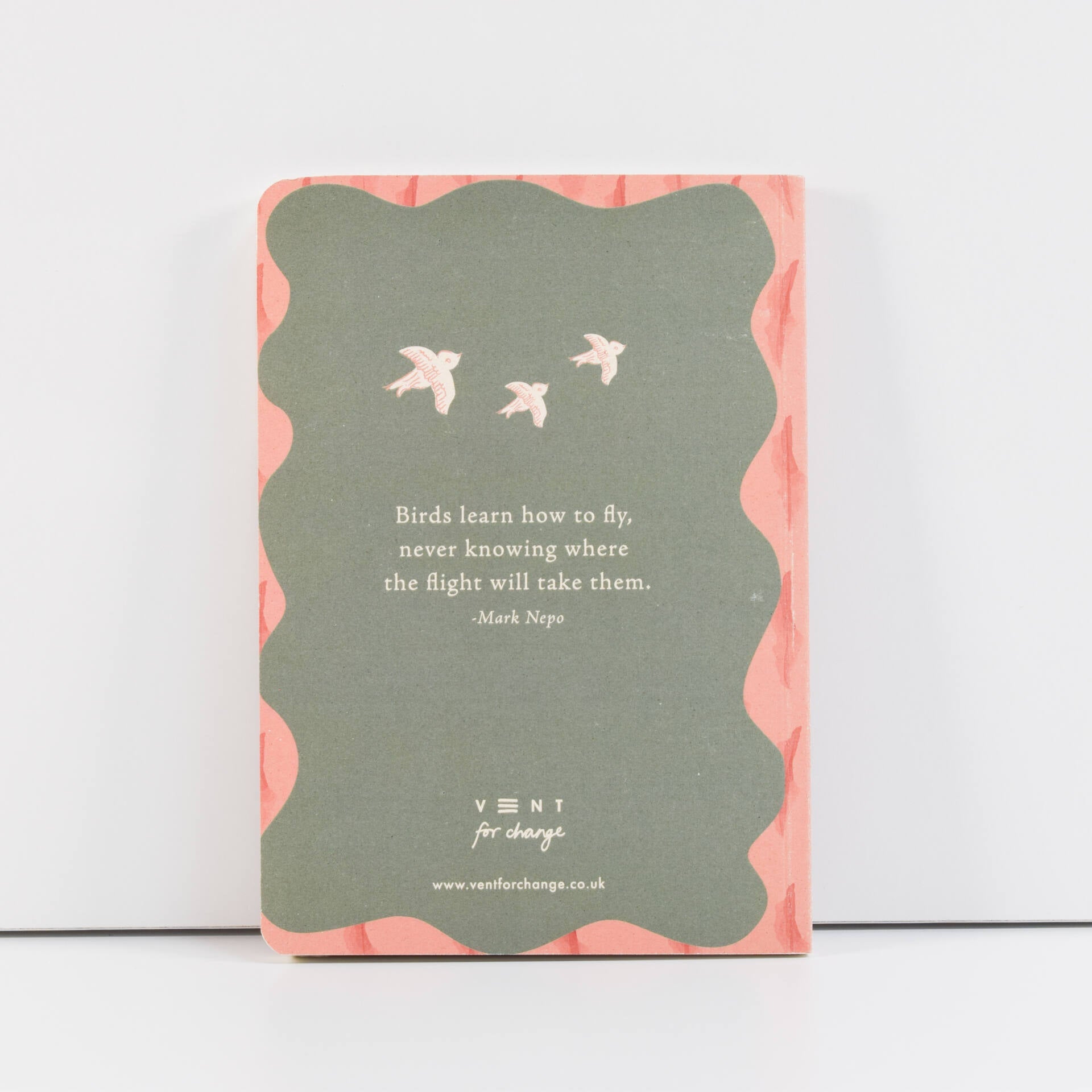 Recycled Maize Birds in Flight A5 Lined Notebook - 260 - Uneeka