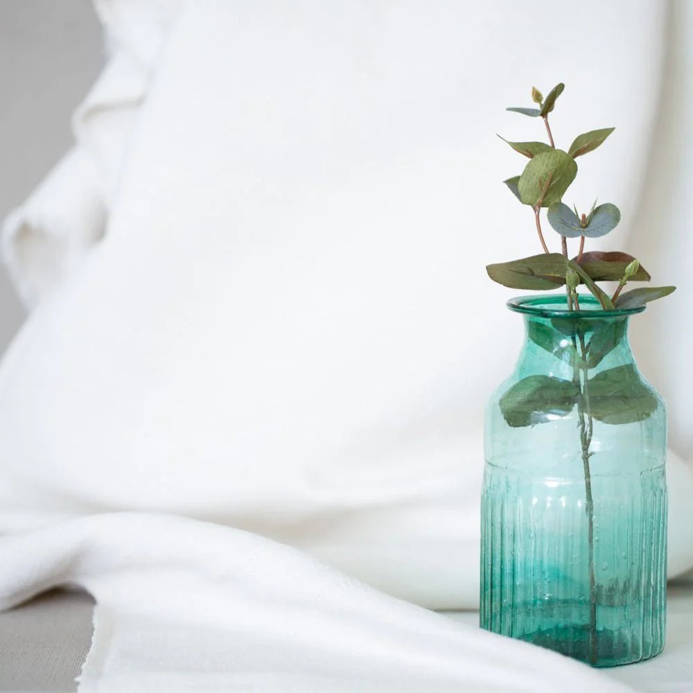 Recycled Teal Glass Vase - MK9238 - Uneeka