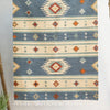Red & Blue Handloom Kilim Rug - R31846 - Uneeka