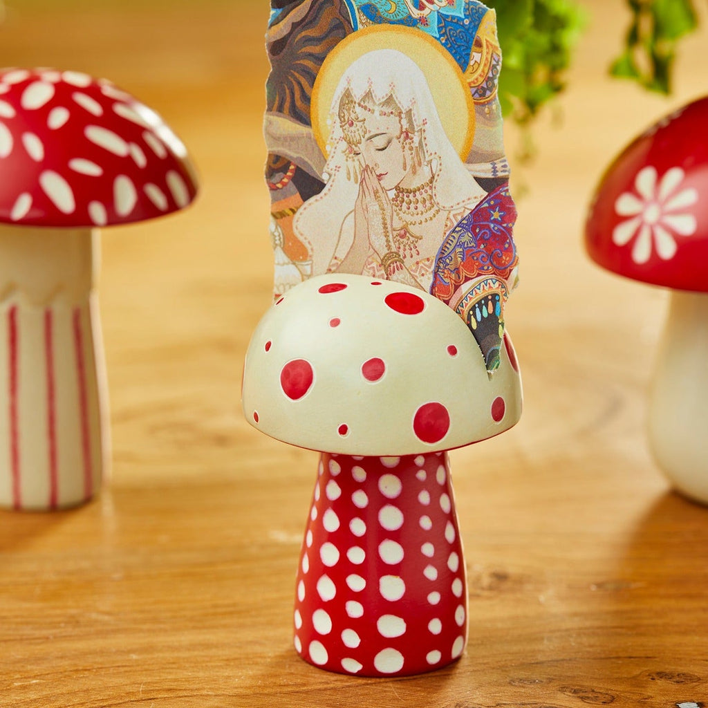 Red & Cream Woodland Mushroom Photo Holder - SS30 - Uneeka