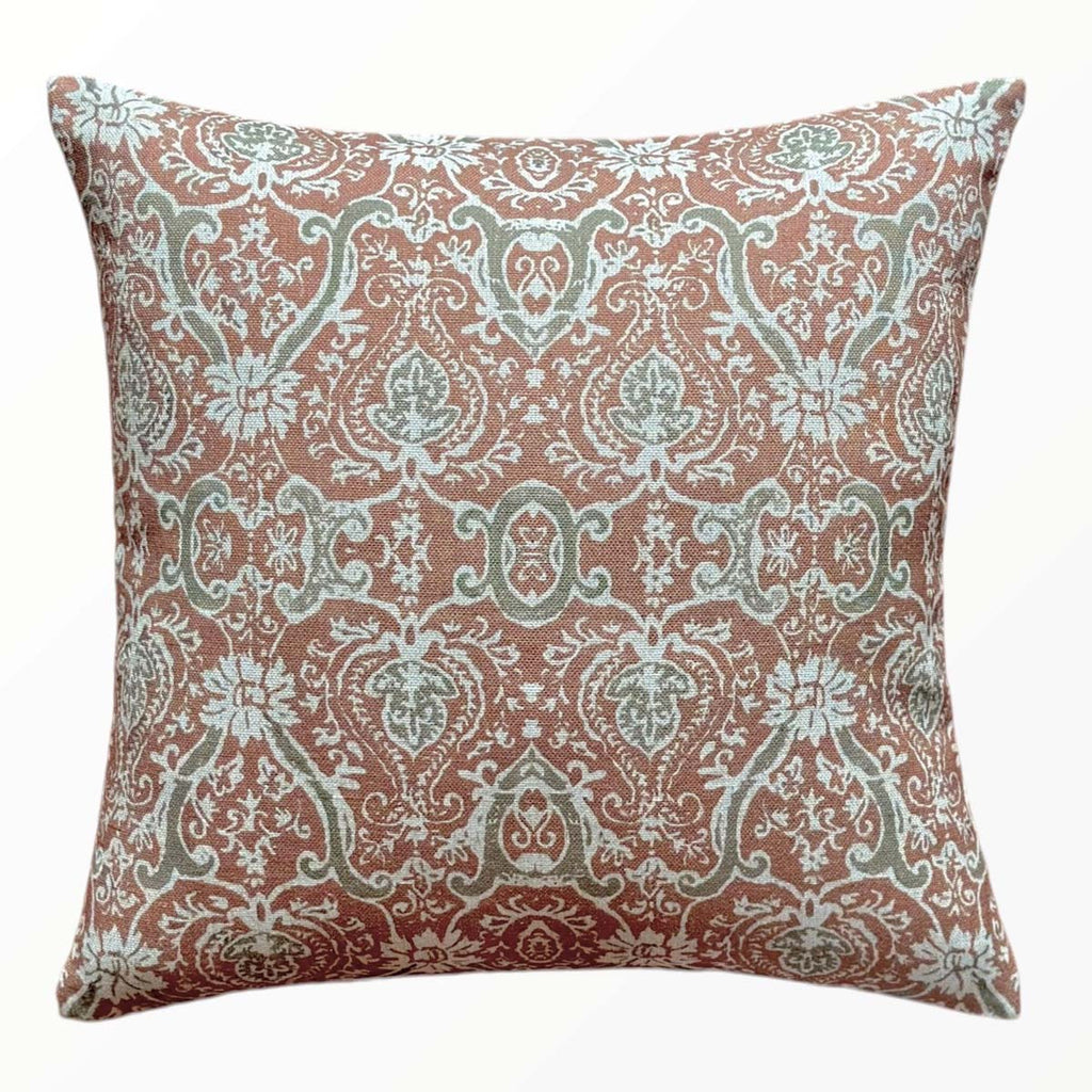 Regal Terracotta Block Print Cushion - CU0824/10 - Uneeka