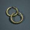 Ridged Texture Hoop Earrings - CE - 4371 - MG - Uneeka
