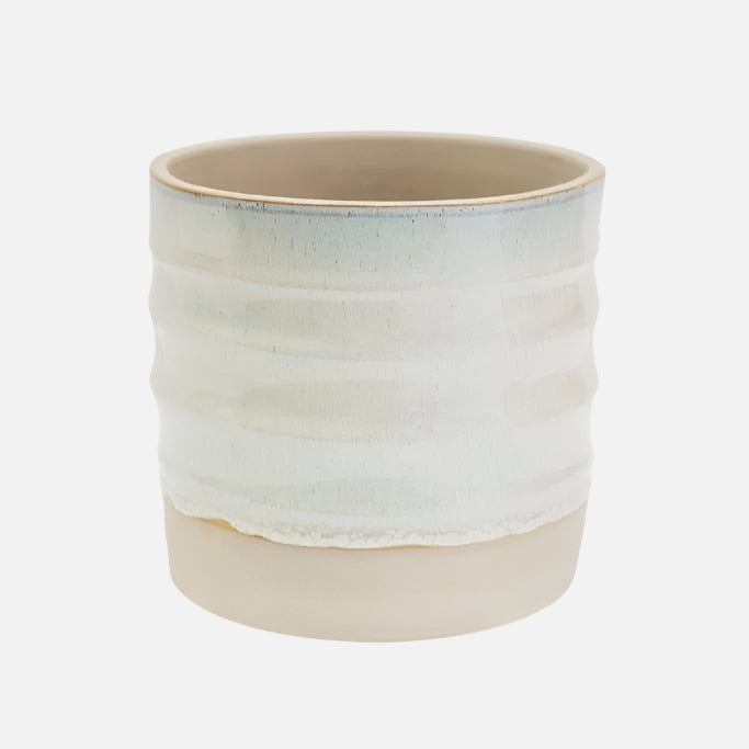 Rippled Two Tone Plant Pot - GRTIW11 - Uneeka