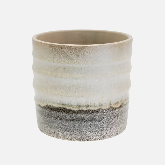 Rippled Two Tone Plant Pot - GRTSG11 - Uneeka