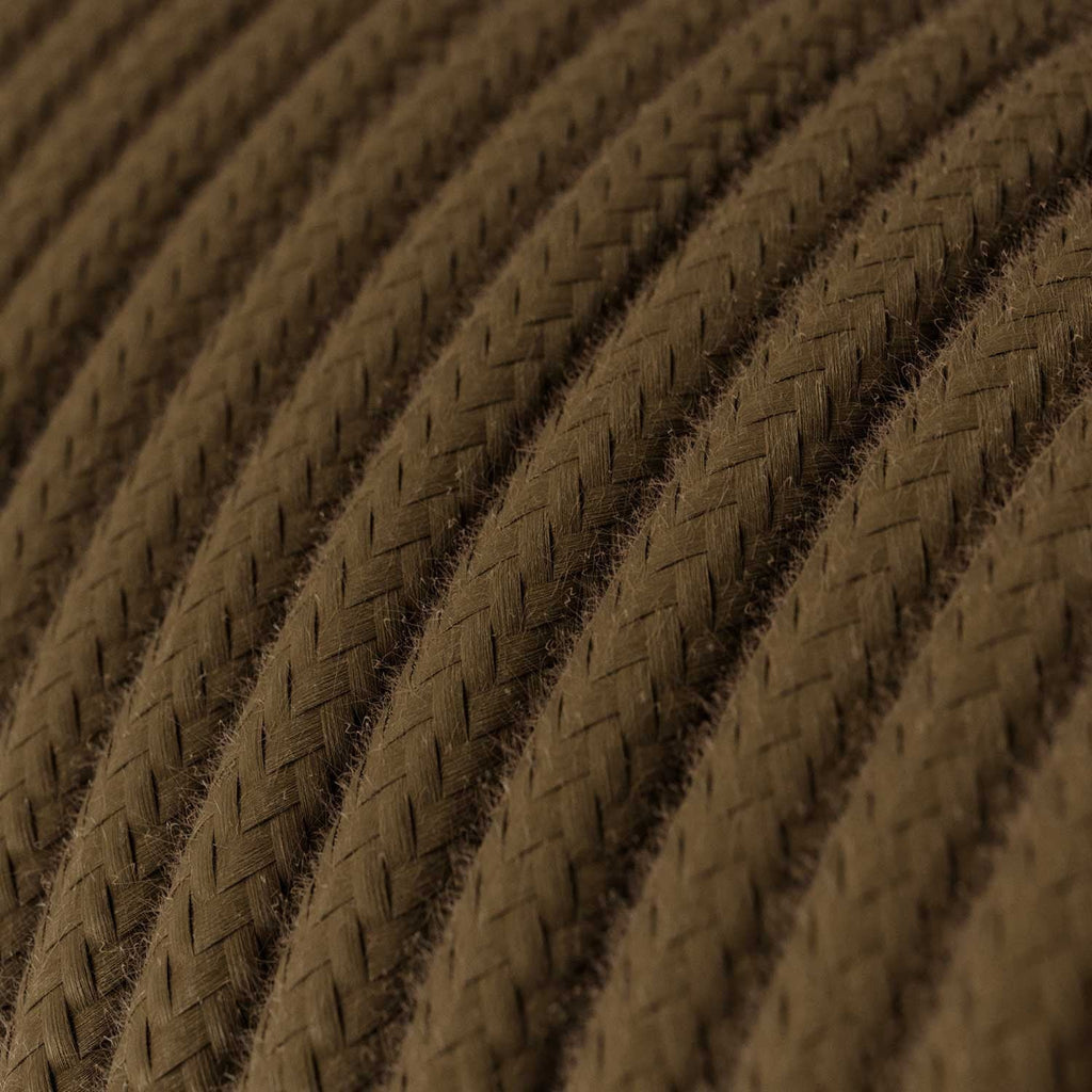 Round 3 Core Electric Cable Covered with Cotton in Brown - XZ3RC13 - Uneeka