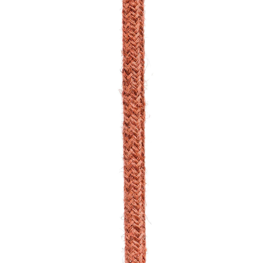 Round 3 Core Electric Cable Covered with Jute Fabric in Orange Clay - XZ3RN27 - Uneeka