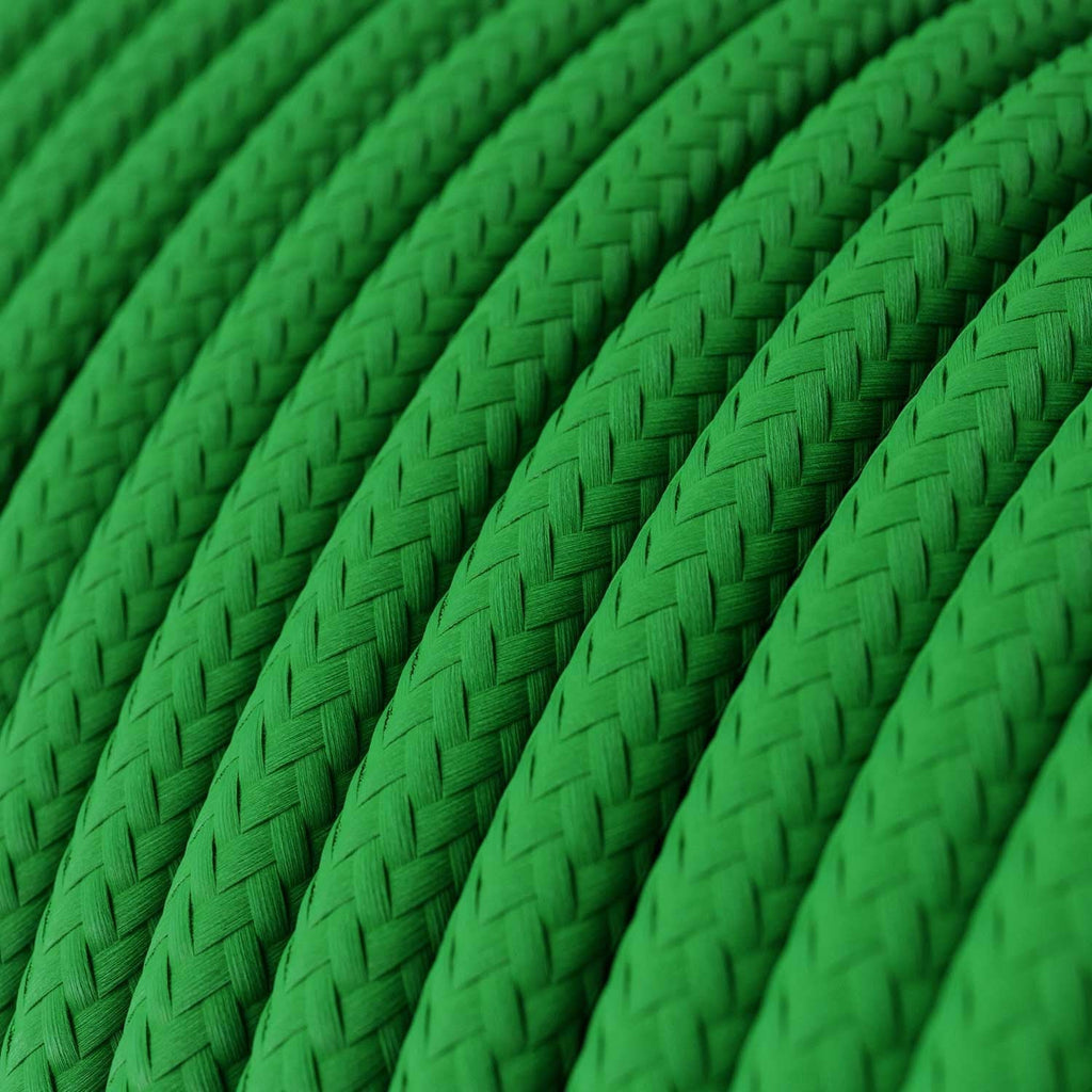 Round 3 Core Electric Cable Covered with Rayon in Bright Green* - XZ3RM06 - Uneeka