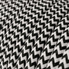 Round 3 Core Electrical Cable Covered with Rayon in Black Zigzag - XZ3RZ04 - Uneeka