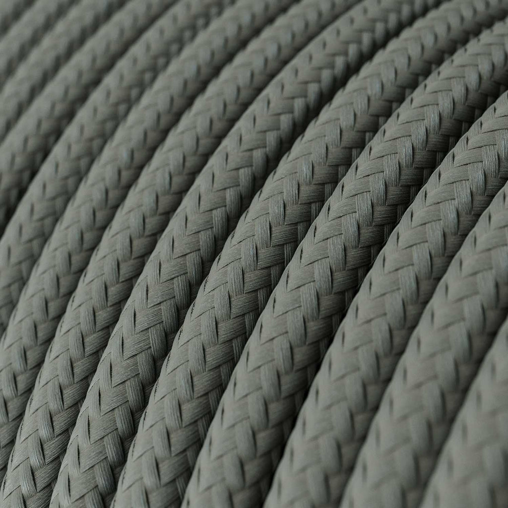 Round 3 Core Electrical Cable Covered with Rayon in Grey - XZ3RM03 - Uneeka