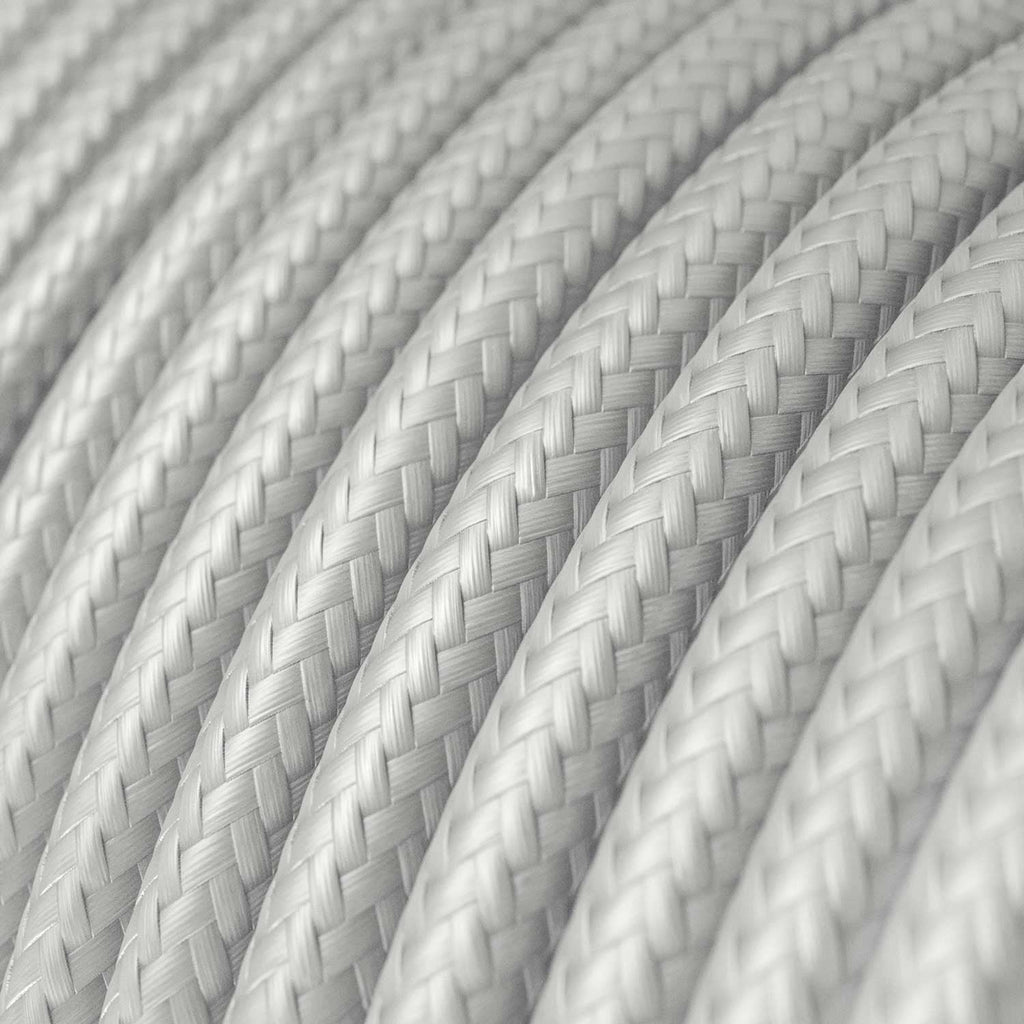 Round 3 Core Electrical Cable Covered with Rayon in Silver - XZ3RM02 - Uneeka