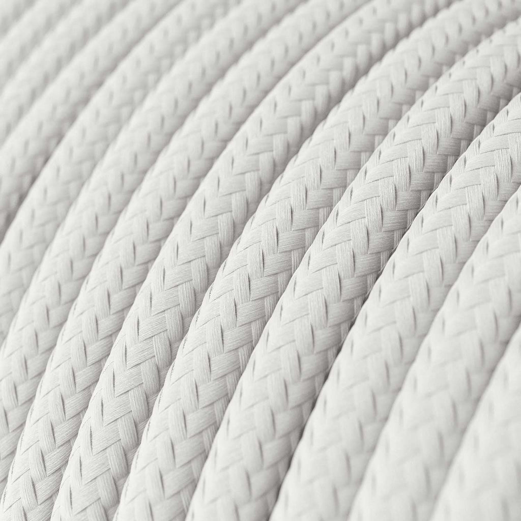 Round 3 Core Electrical Cable Covered with Rayon in White* - XZ3RM01 - Uneeka