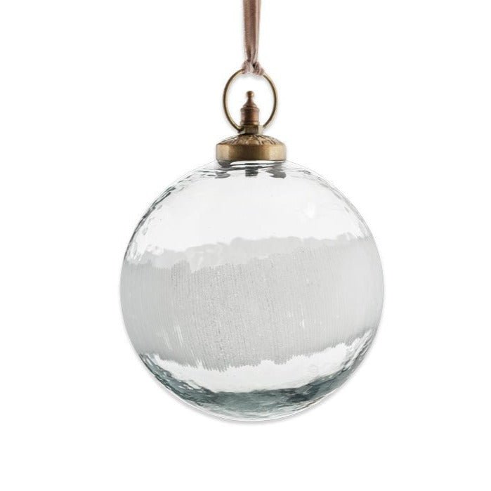 Round Anara Etched Glass Bauble - AB2601 Round - Uneeka