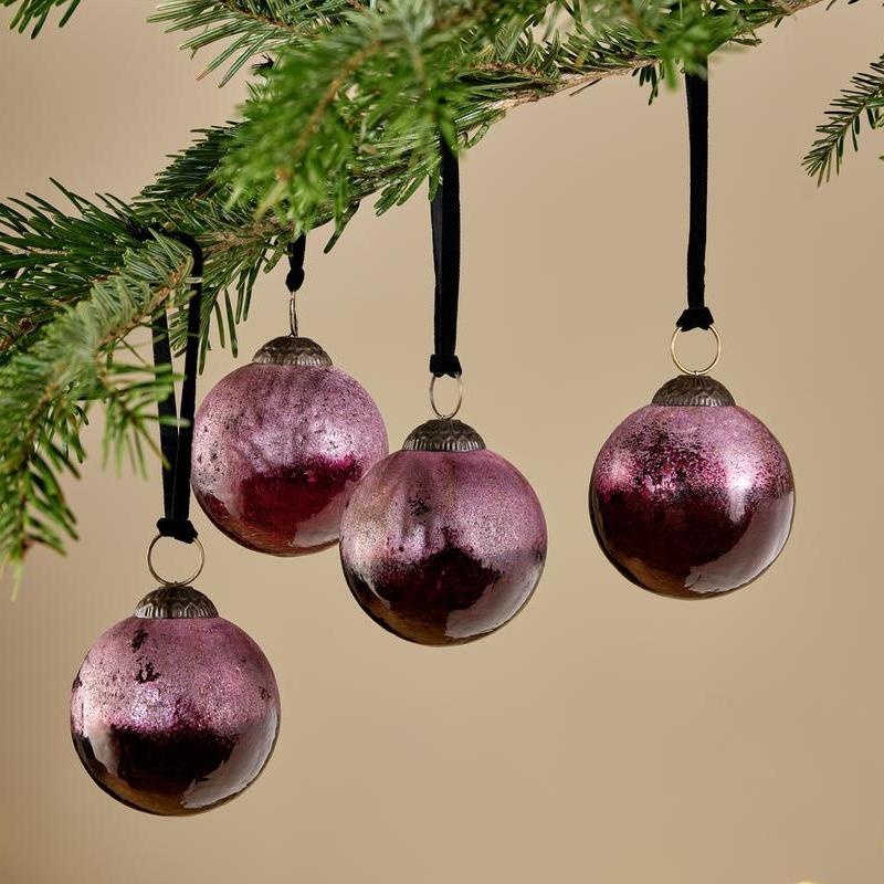 Round Ruby Pannee Christmas Bauble - PB4301 - Uneeka