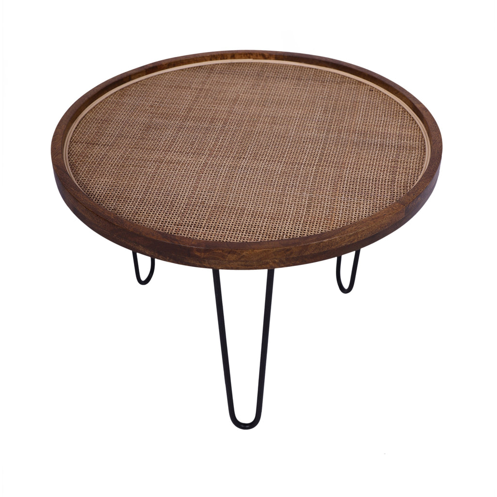 Round Rustic Finish Wicker Nesting Tables - M2091 - SMALL - Uneeka