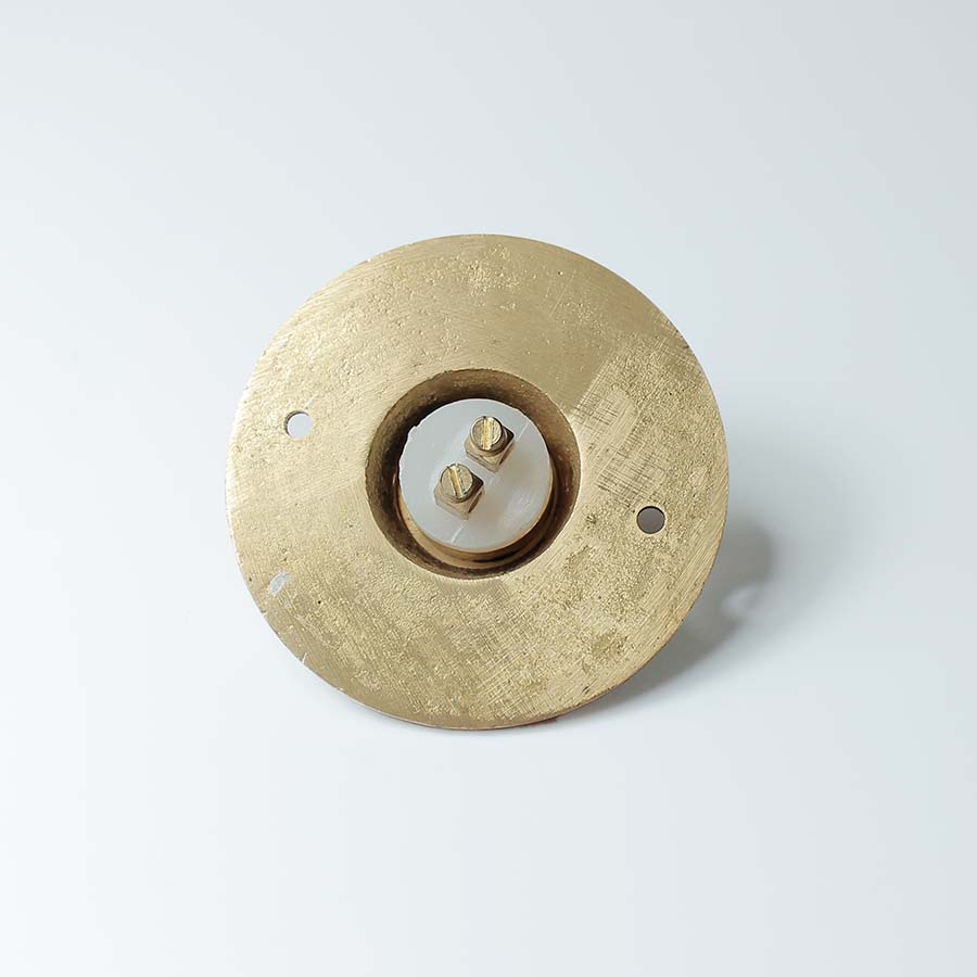 Round Solid Brass Press Push Door Bell - 01.358.SB.63 - Uneeka