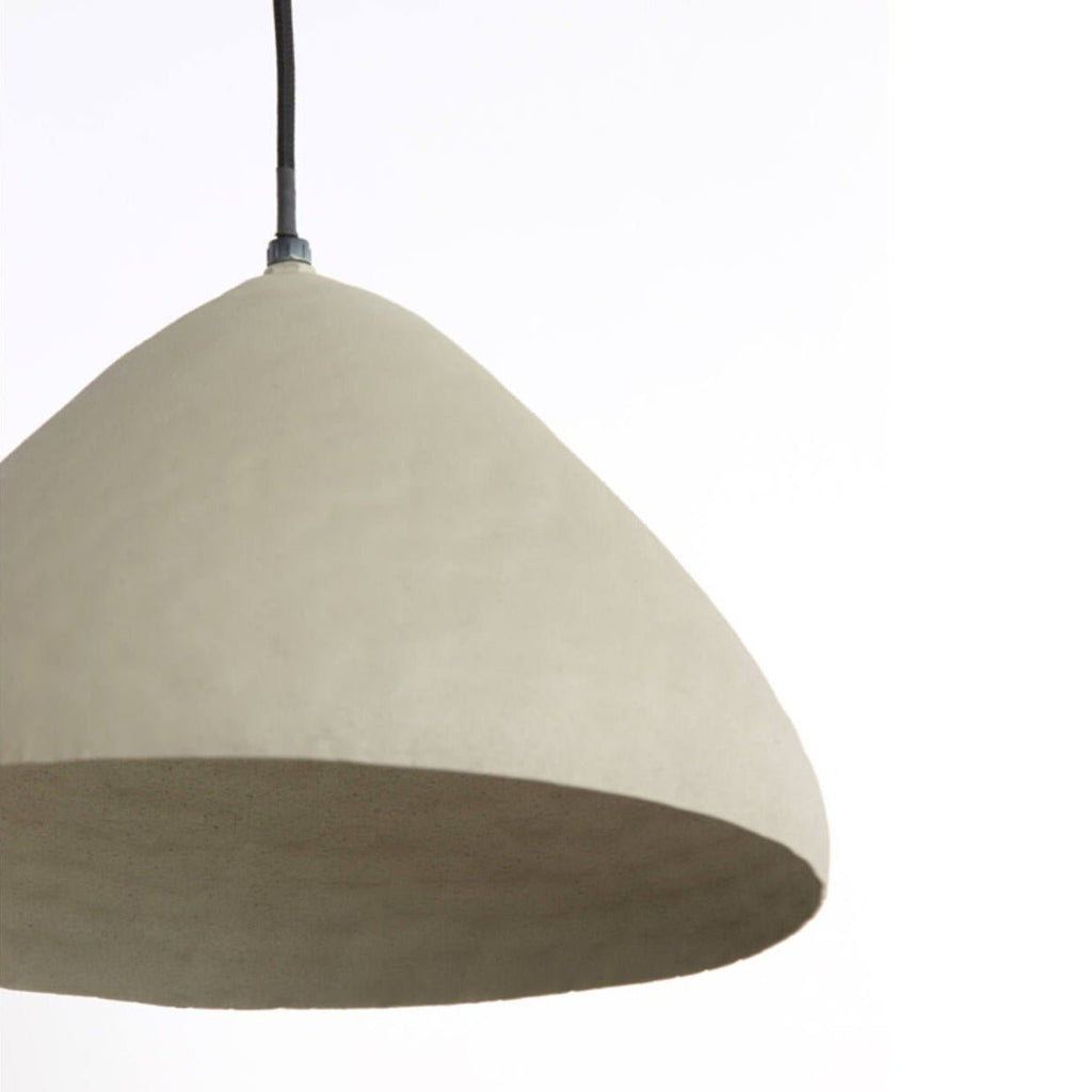 Rounded Matt Light Grey Iron Hanging Lamp - 2978325 elimo - Uneeka