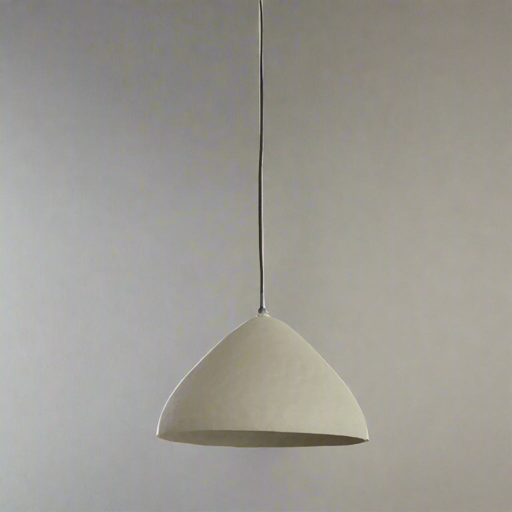 Rounded Matt Light Grey Iron Hanging Lamp - 2978325 elimo - Uneeka