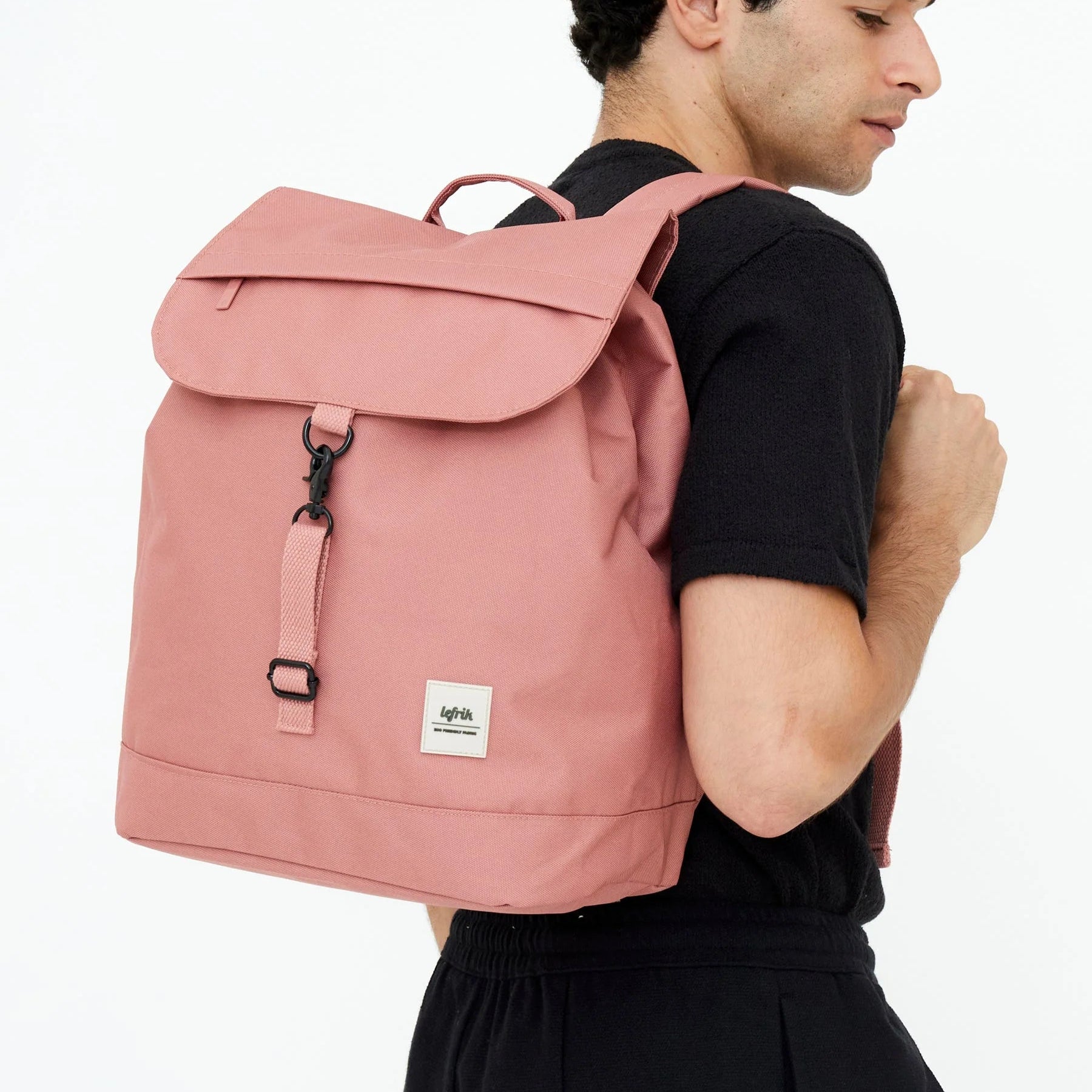 Rounded Single Clip Recycled Plastic Backpack - 8435382604249 - Uneeka