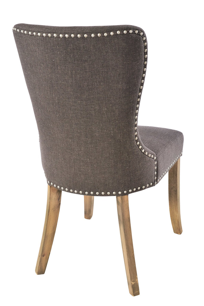 Rowico Adele Grey Upholstered & Studded Chair* - ADE01 - Uneeka