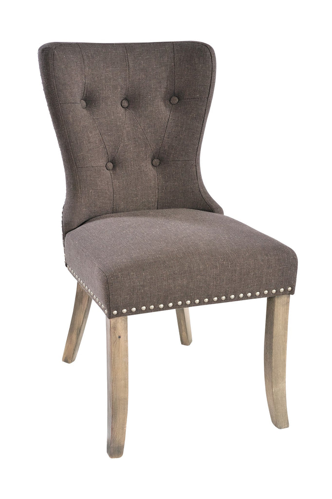 Rowico Adele Grey Upholstered & Studded Chair* - ADE01 - Uneeka