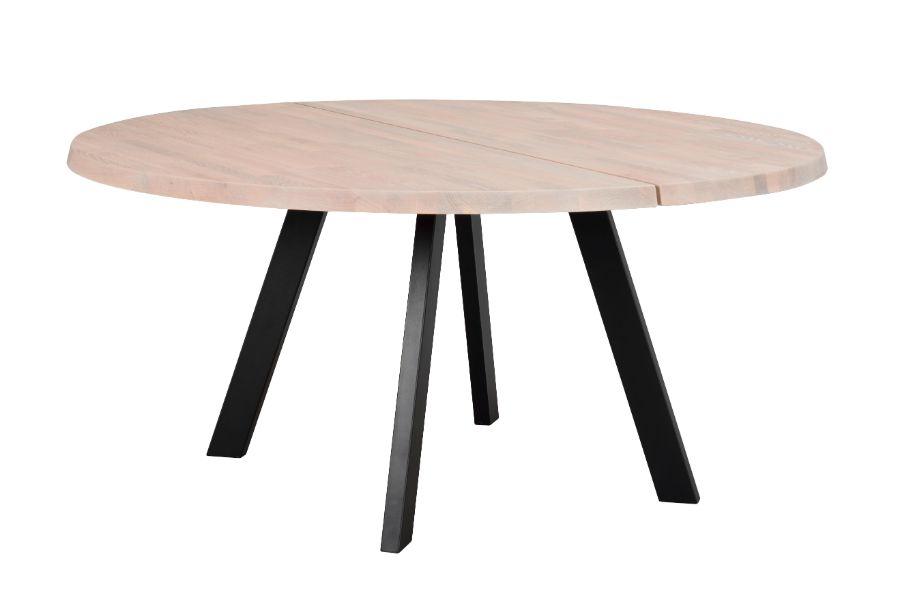 Rowico Fred Solid Oak Round Lime Wash Table* - PIC04N - Uneeka