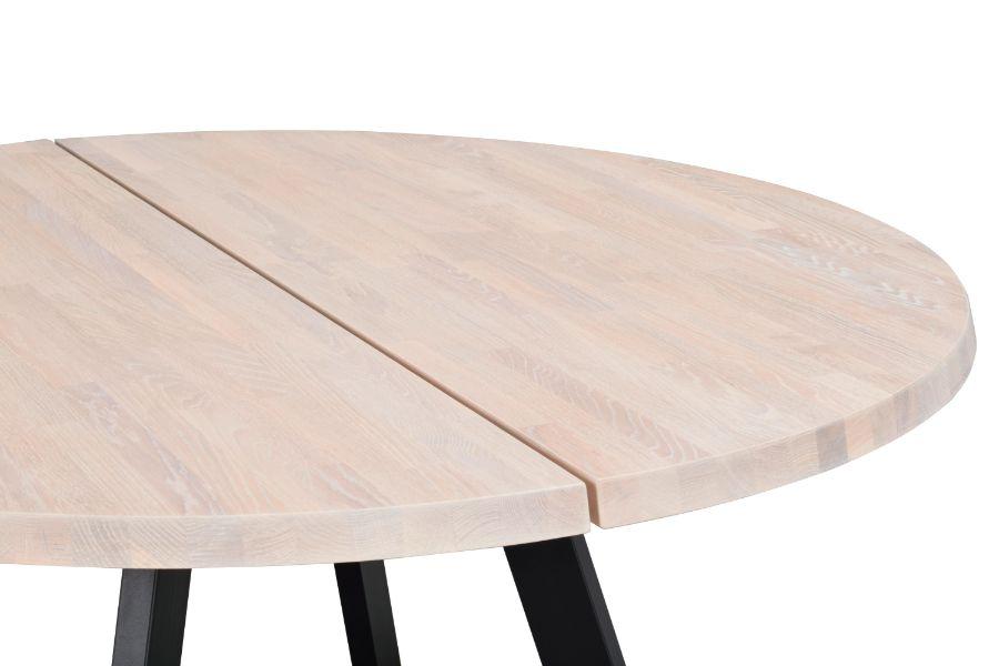 Rowico Fred Solid Oak Round Lime Wash Table* - PIC04N - Uneeka