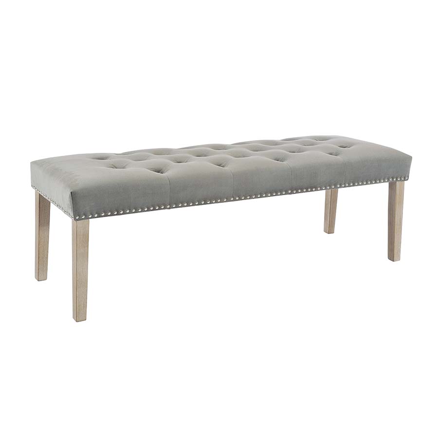 Rowico Vicky Grey Velvet Bench* - VIC01 - Uneeka