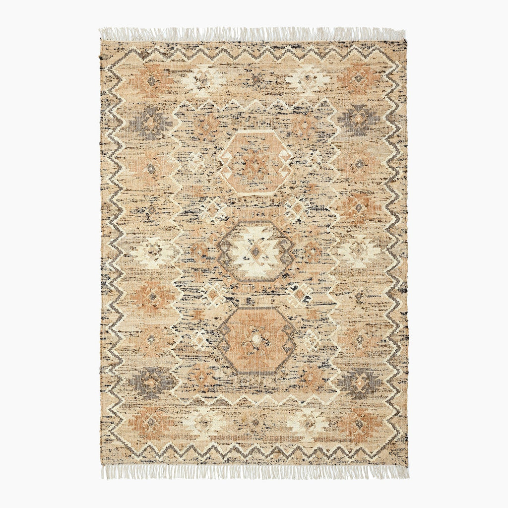 Rustic Earth Hand Woven Jute Kilim Rug - GORU00054C - Uneeka