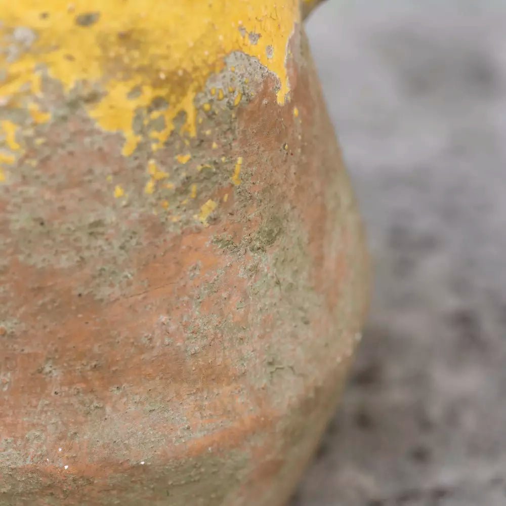 Rustic Yellow Terracotta Display Vase - WEI24164 - Uneeka