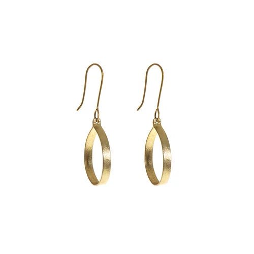 Ruthi Brass Round Drop Earrings - HB552003 - Uneeka