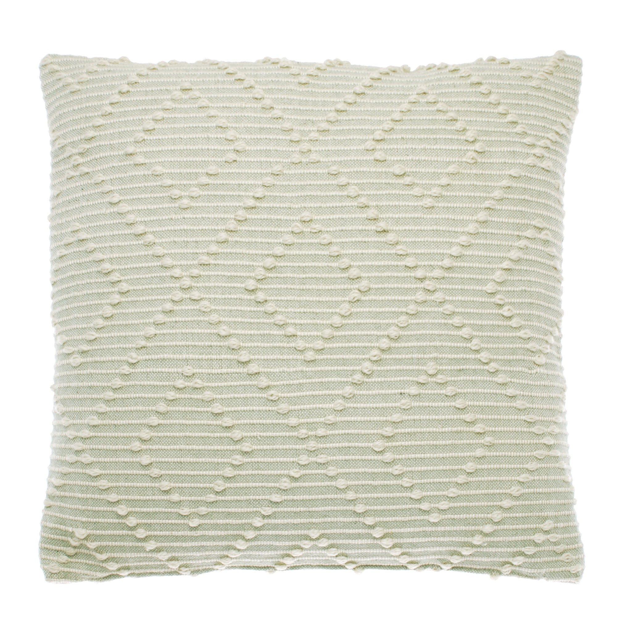 Sage Diamond Pattern Recycled Yarn Cushion - SPCBLSA - P - Uneeka