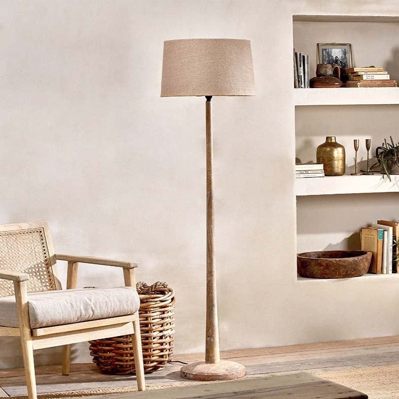 Sahar Mango Wood Floor Lamp - SL3501 - Uneeka