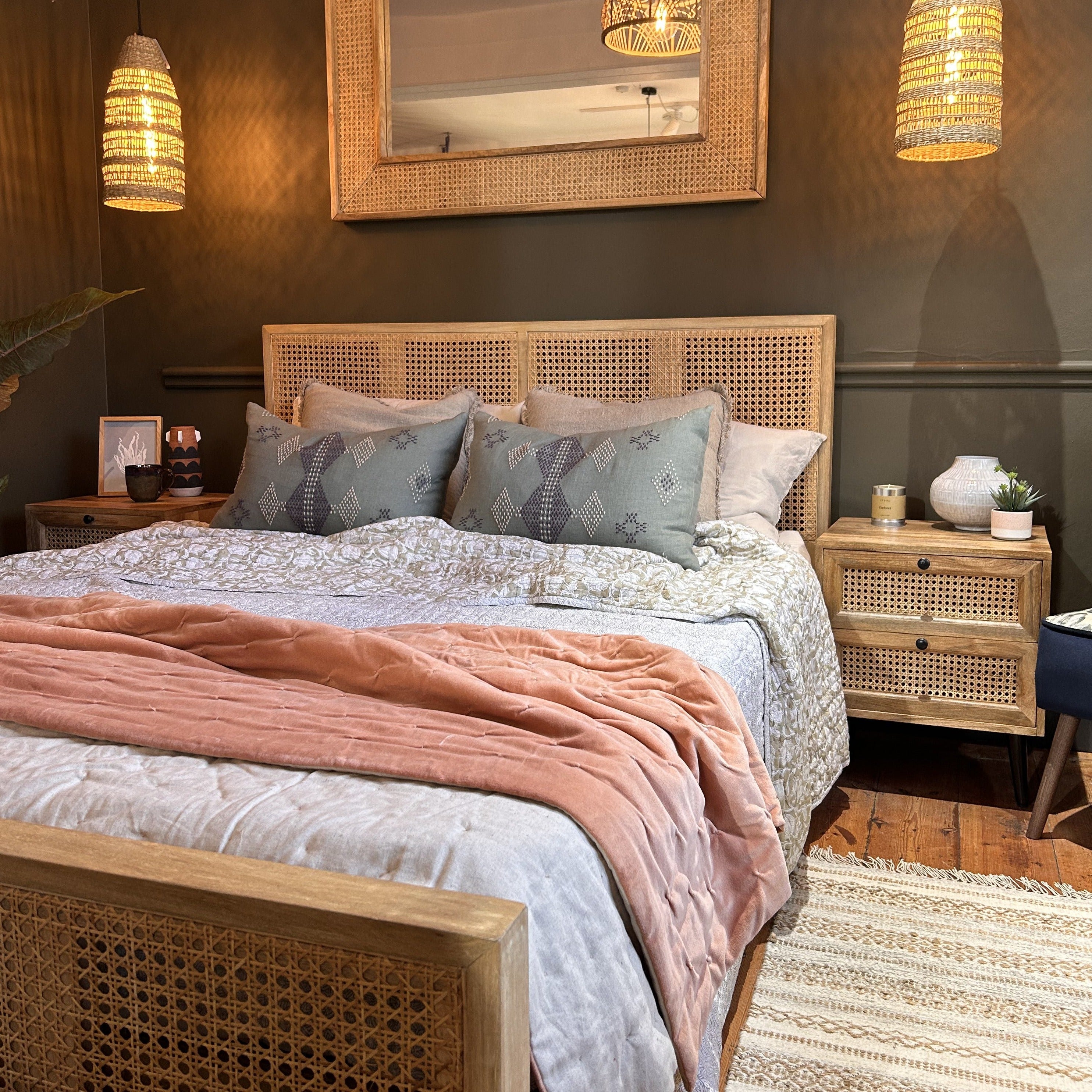 Saharsa Natural Bed Frame - SB6901 - Uneeka