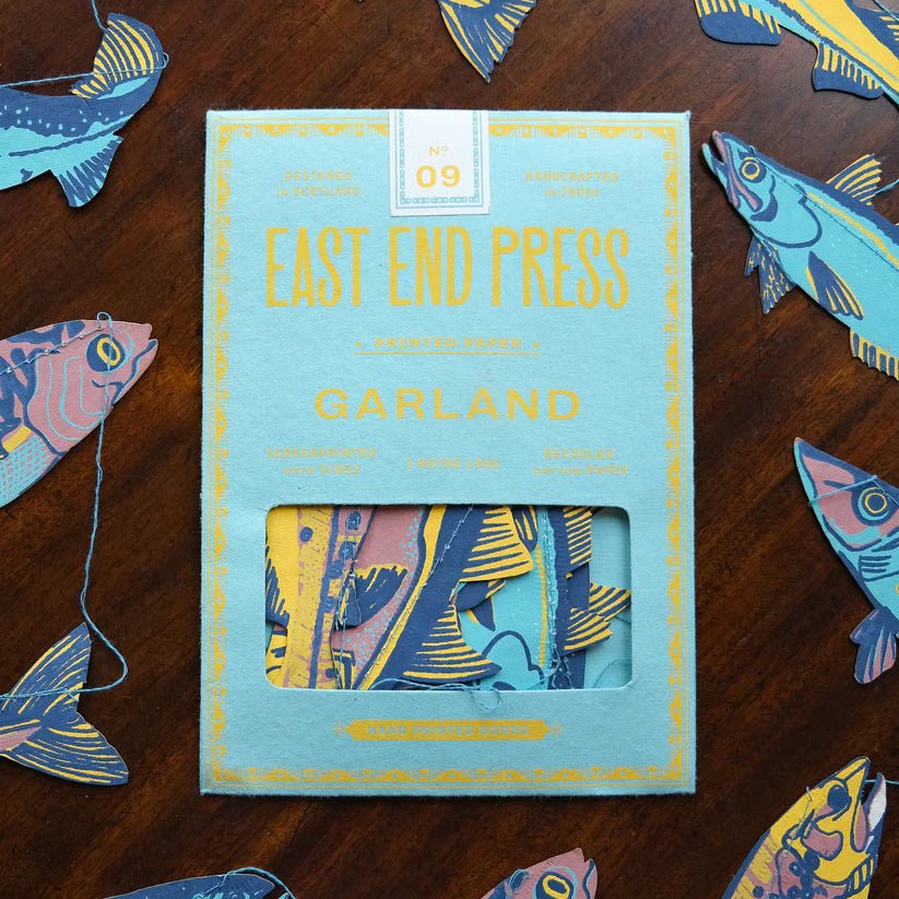 Screen Printed Fish Garland - FISHGARLAND - Uneeka