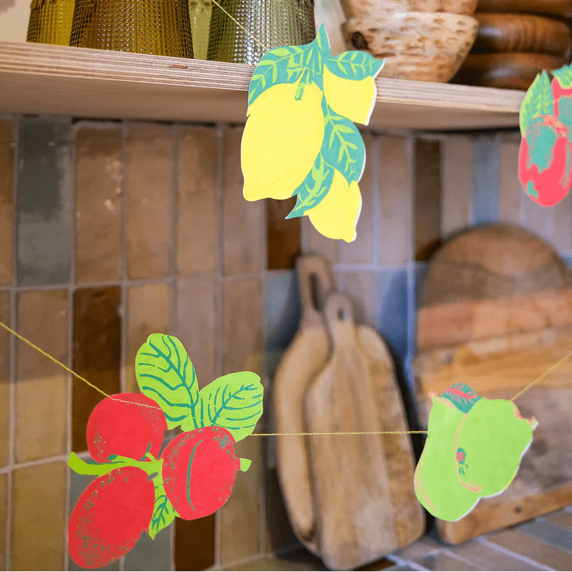 Screen Printed Fruit Garland - FRUITGARLAND - Uneeka