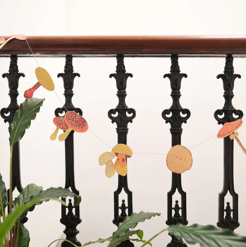 Screen Printed Mushroom Garland - MUSHRROMGARLAND - Uneeka