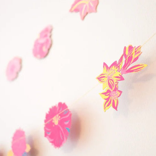 Screen Printed Summer Garden Garland - SUMMERGARLAND - Uneeka