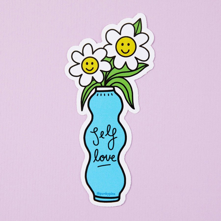 Self Love Flowers Vinyl Sticker - ST - LAP - 324 - Uneeka