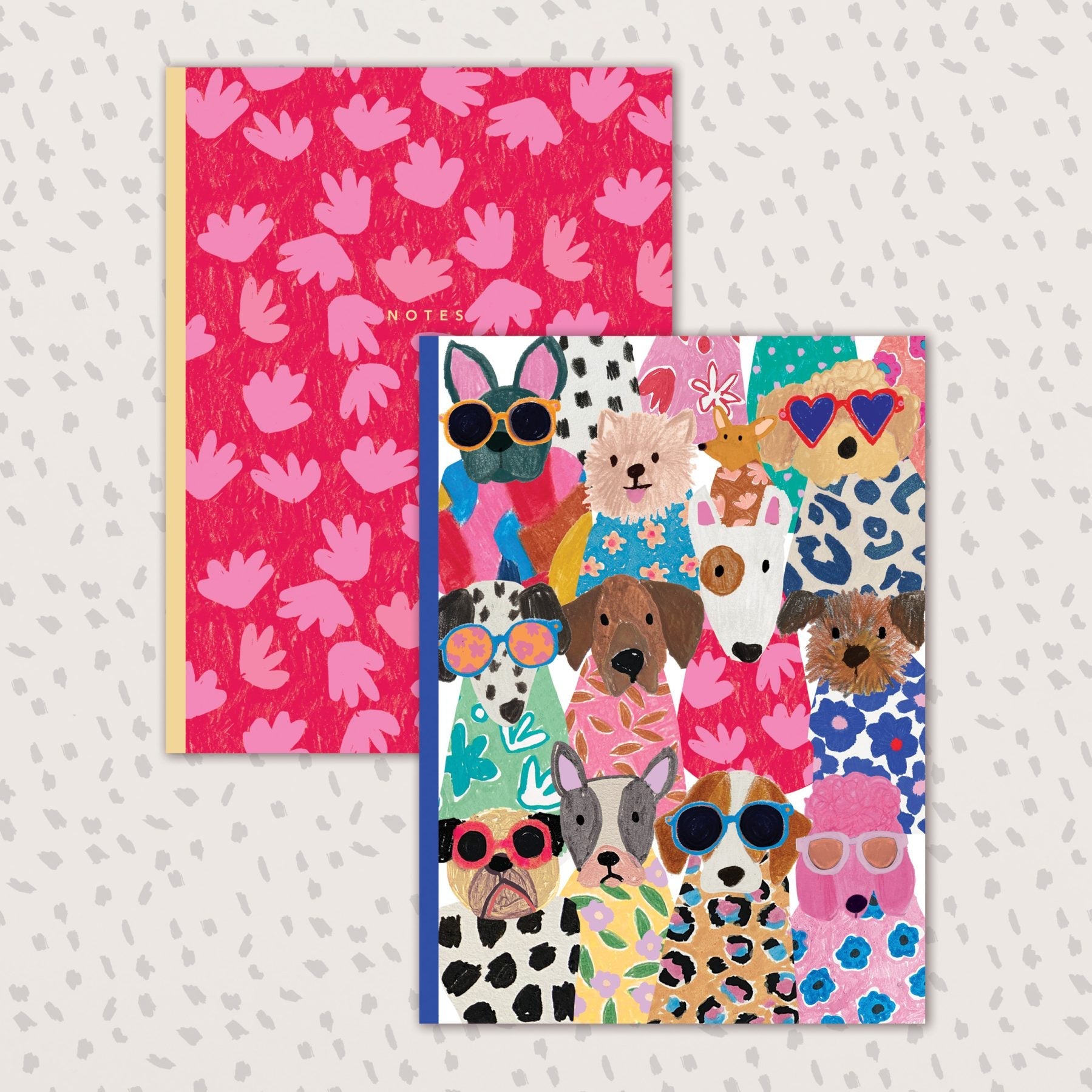 Set of 2 A5 Funky Dogs Notebooks - DUO01 - Uneeka