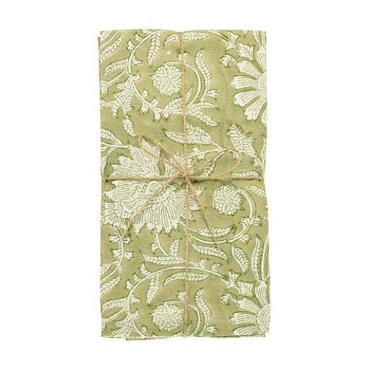 Set Of 2 Hand Block Cotton Napkins - JHE16O - Uneeka