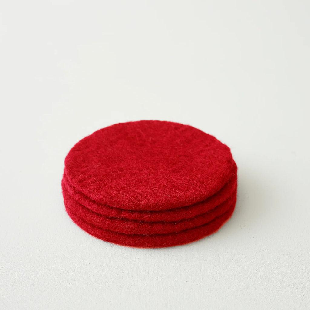 Set of 4 Flat Felted Coasters - 155BYR - Uneeka