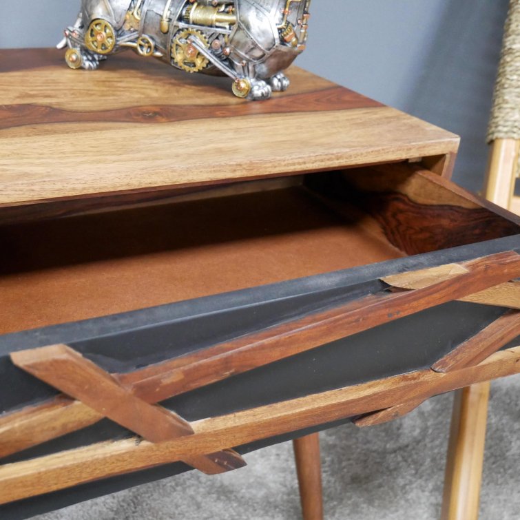 Sheesham Wood Bedside Table - 7151 - Uneeka