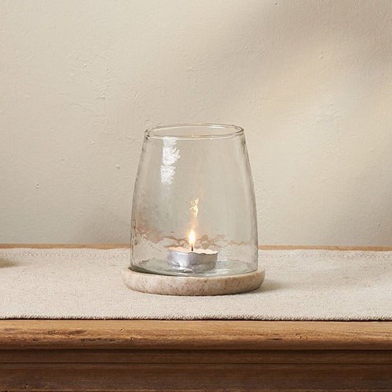 Sikkim Marble & Glass Tealight Holder - SH0302 - Uneeka