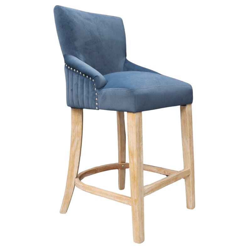 Silas Velvet Bar Stool - VLA304 - Uneeka